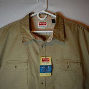 Wrangler Beige Button Up Western Shirt 3XL New